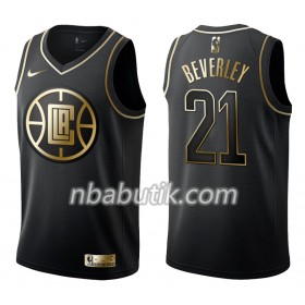 NBA Mænd Trøje Los Angeles Clippers Patrick Beverle 21 Nike Sort Golden Edition Swingman